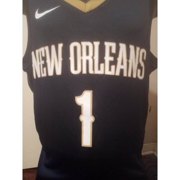 New Orleans Pelicans Jersey Mens L 48 Blue Zion Williamson #1 Swingman NBA Nike - Picture 4 of 11